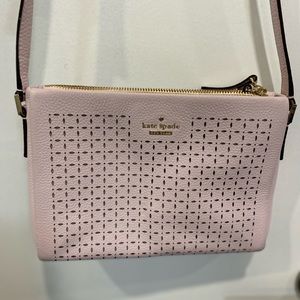 Kate spade shoulder bag, double zip leather